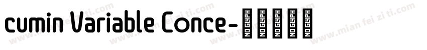 cumin Variable Conce字体转换